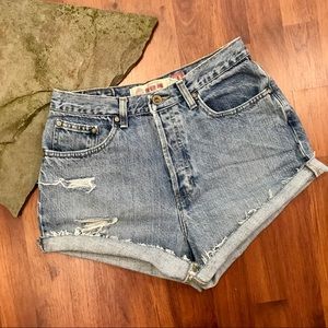 Gap light wash distressed denim shorts vintage